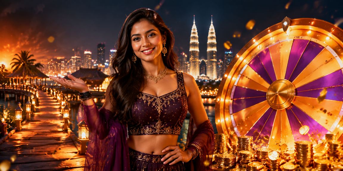 Rakaman permainan roulette dalam kasino bertemakan gaya Melayu